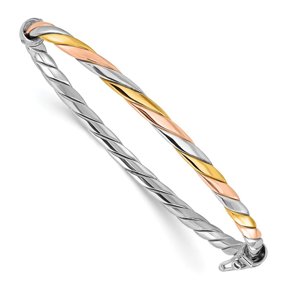 Sterlingsilber Rhodiniert Gold und Roséfarben Klappbar Armreif