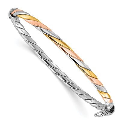 Sterlingsilber Rhodiniert Gold und Roséfarben Klappbar Armreif