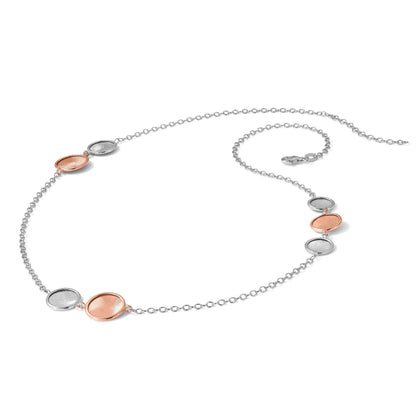Sterlingsilber Ss Rhodiniert Pl/roséfarben Radiant Essence Poliert/scratch 2 Zoll Verlängerung Neckla