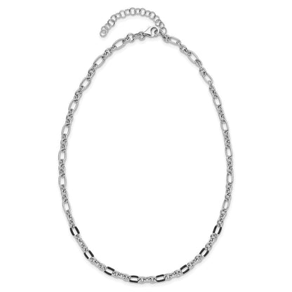 Sterlingsilber Rhodiniert Emaille Glieder 2 Zoll Verlängerung. Halskette
