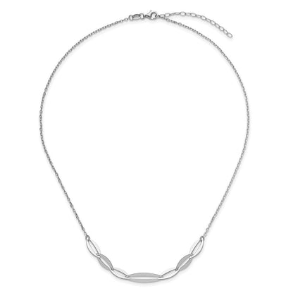 Sterlingsilber Rhodiniert mit 1.5 Zoll Verlängerung. Halskette