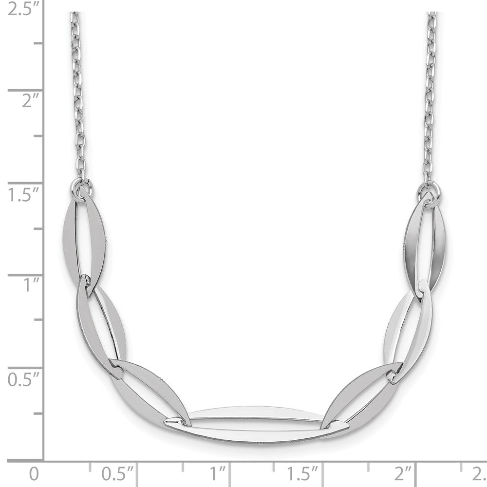 Sterlingsilber Rhodiniert mit 1.5 Zoll Verlängerung. Halskette