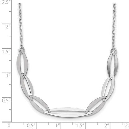 Sterlingsilber Rhodiniert mit 1.5 Zoll Verlängerung. Halskette