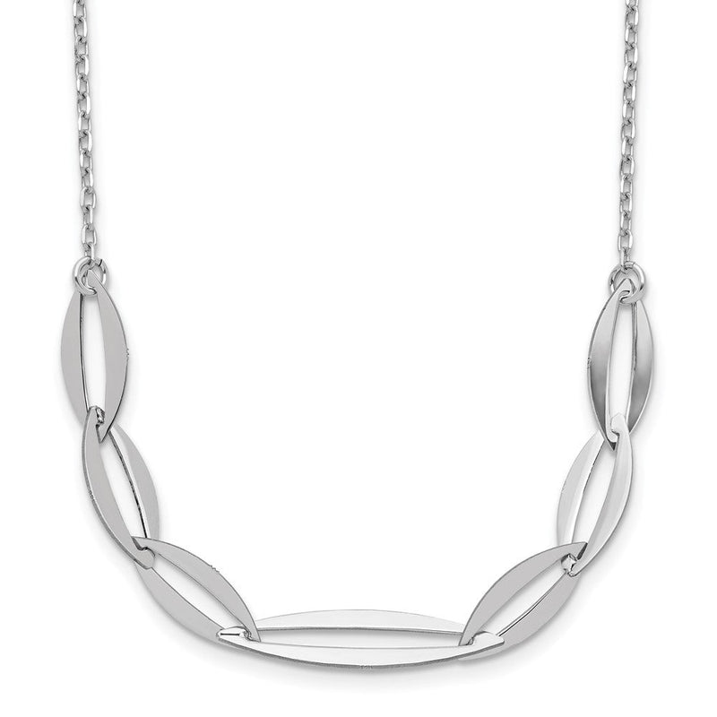 Sterlingsilber Rhodiniert mit 1.5 Zoll Verlängerung. Halskette
