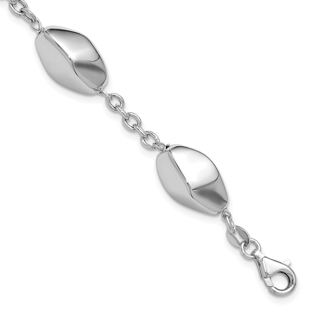 Sterlingsilber Rhodiniert Poliert Mit.75 Zoll Verlängerung. Armband