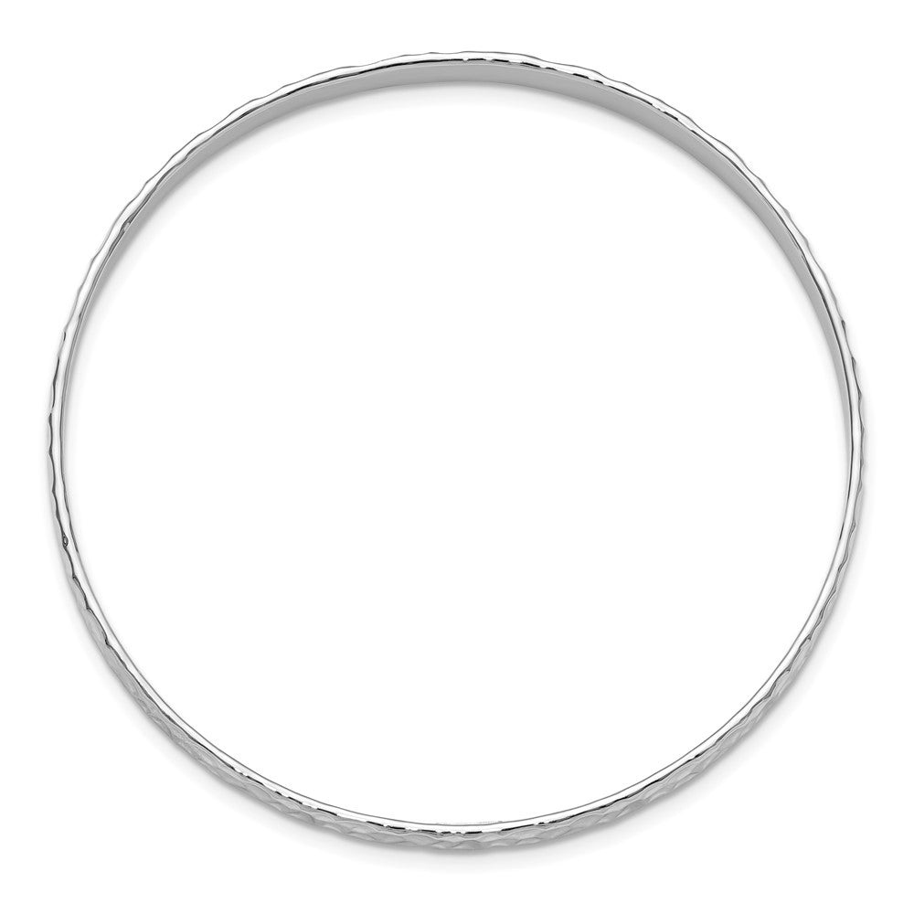 Sterlingsilber Rhodiniert Poliert/hammered Schieber auf Armreif