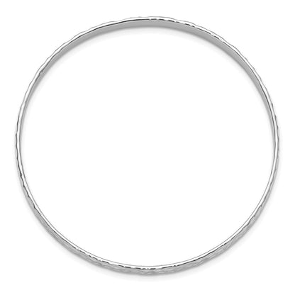 Sterlingsilber Rhodiniert Poliert/hammered Schieber auf Armreif