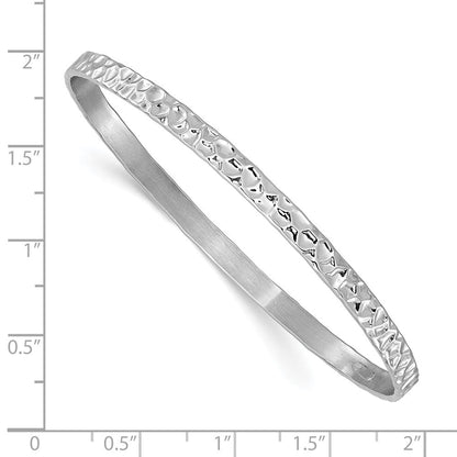 Sterlingsilber Rhodiniert Poliert/hammered Schieber auf Armreif