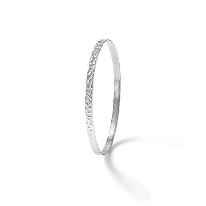 Sterlingsilber Rhodiniert Poliert/hammered Schieber auf Armreif