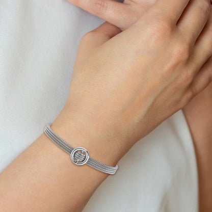 Sterlingsilber Rhodiniert Platin Kreis Multi Strang 1 Zoll Verlängerung. Armband