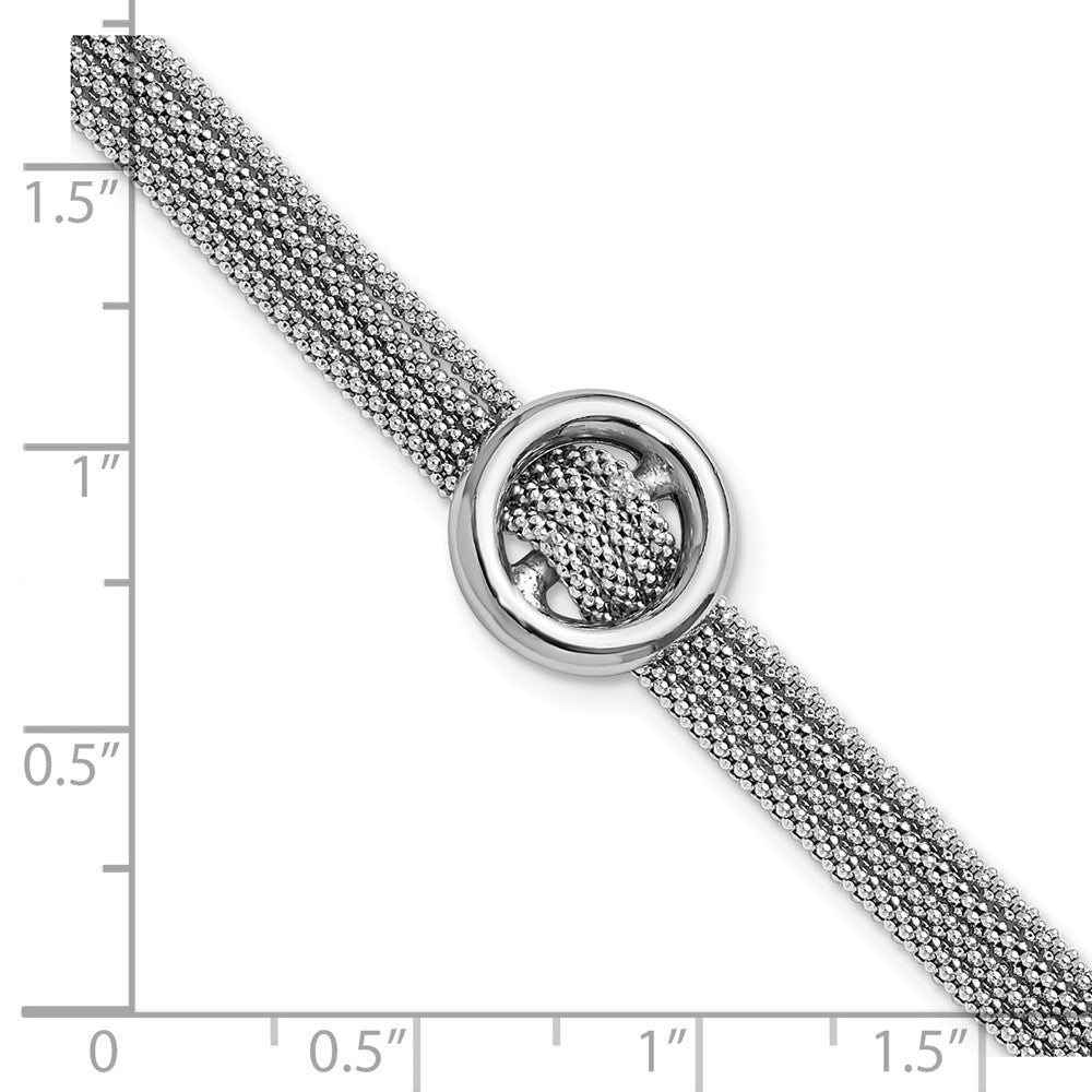 Sterlingsilber Rhodiniert Platin Kreis Multi Strang 1 Zoll Verlängerung. Armband