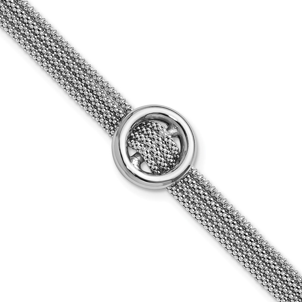 Sterlingsilber Rhodiniert Platin Kreis Multi Strang 1 Zoll Verlängerung. Armband