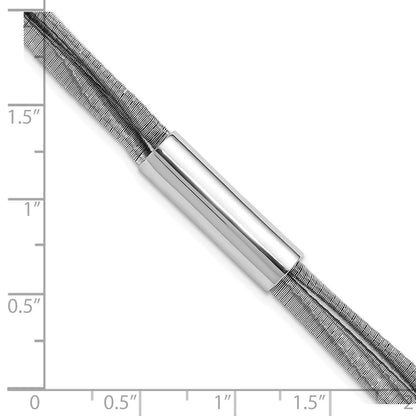 Sterlingsilber Ss Rhodiniert Draht Wrapped 3 Strang Stab mit 1 Zoll Verlängerung. Armband