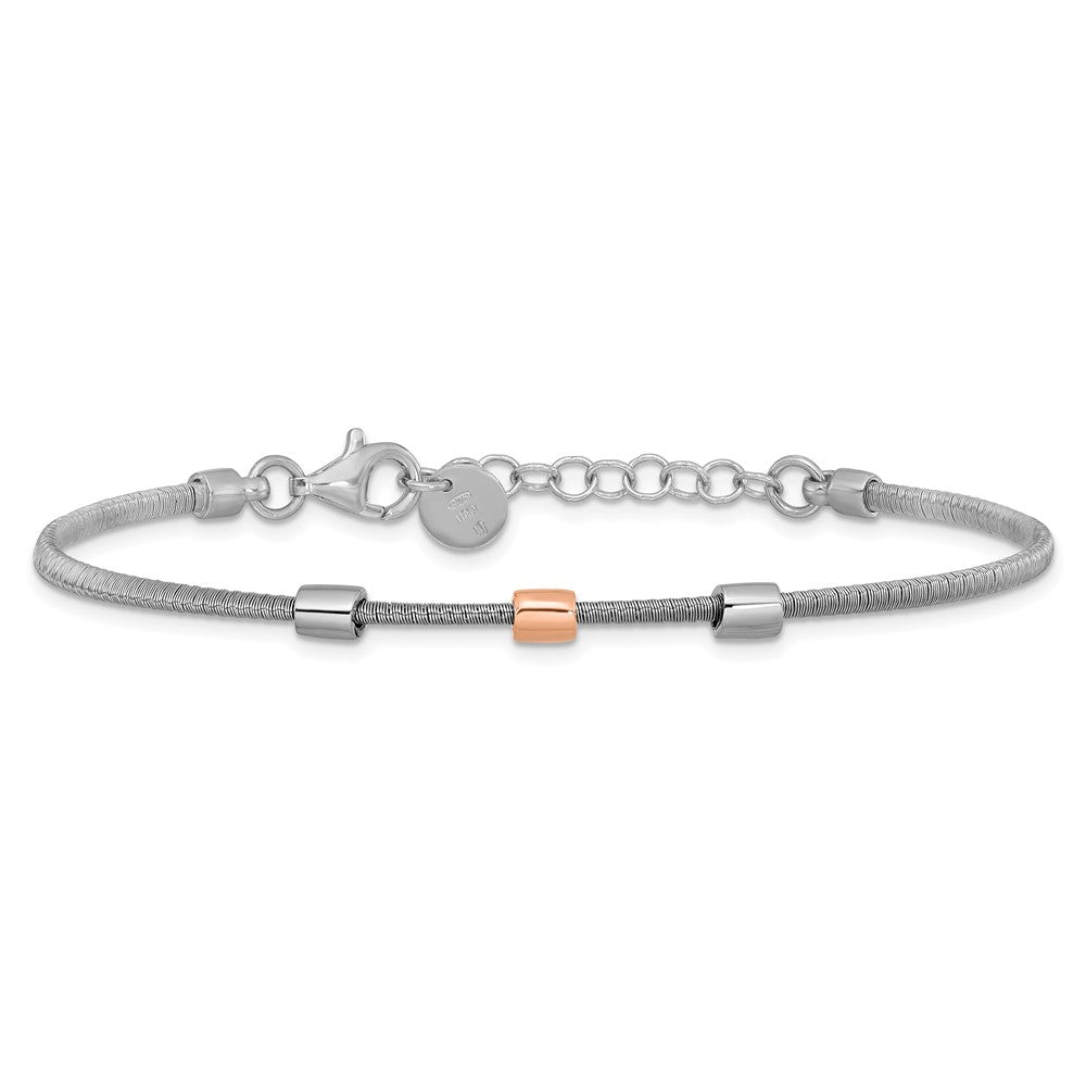 Roségoldbeschichtet Ss Rhodiniert/ Roségold Station 1 Zoll Verlängerung. Armband