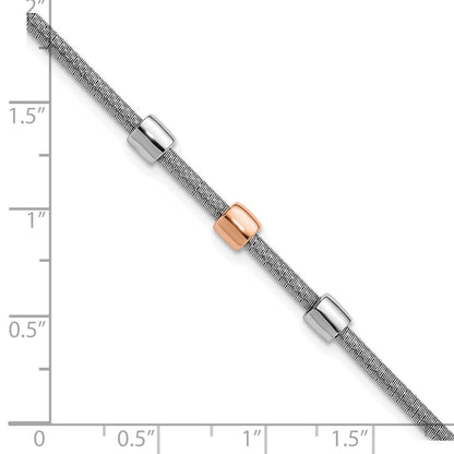 Roségoldbeschichtet Ss Rhodiniert/ Roségold Station 1 Zoll Verlängerung. Armband