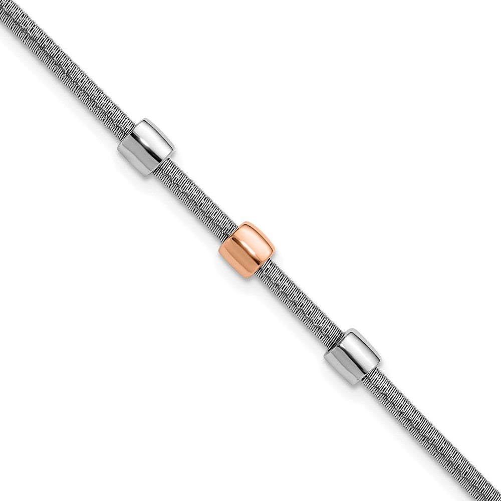 Roségoldbeschichtet Ss Rhodiniert/ Roségold Station 1 Zoll Verlängerung. Armband