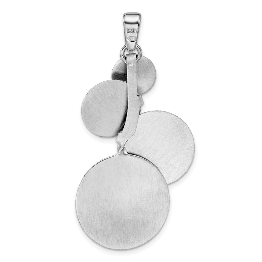Sterlingsilber Ss Radiant Essence Strukturiert Contemporary Kreise Anhänger