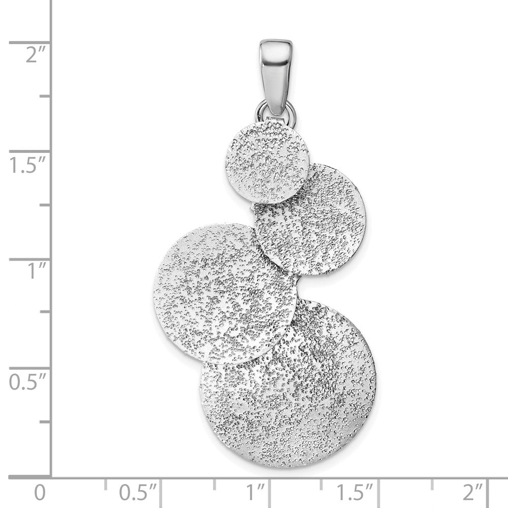 Sterlingsilber Ss Radiant Essence Strukturiert Contemporary Kreise Anhänger