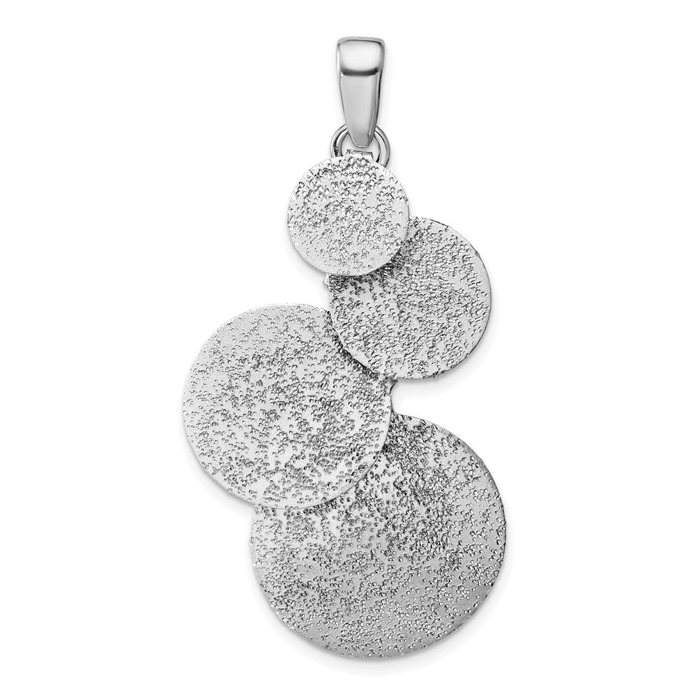 Sterlingsilber Ss Radiant Essence Strukturiert Contemporary Kreise Anhänger
