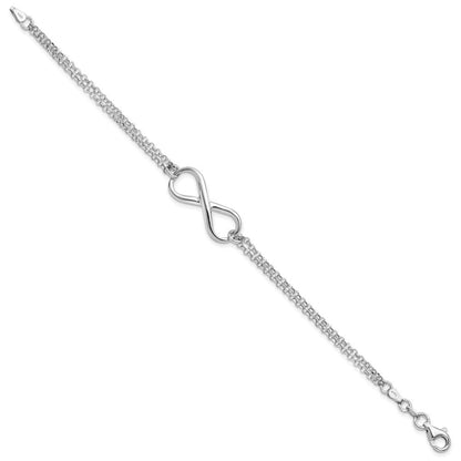 7.5 Zoll Sterlingsilber Unendlichkeit Symbol Armband