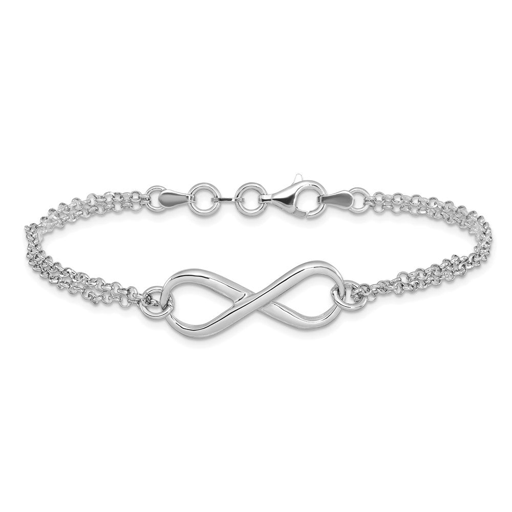 7.5 Zoll Sterlingsilber Unendlichkeit Symbol Armband