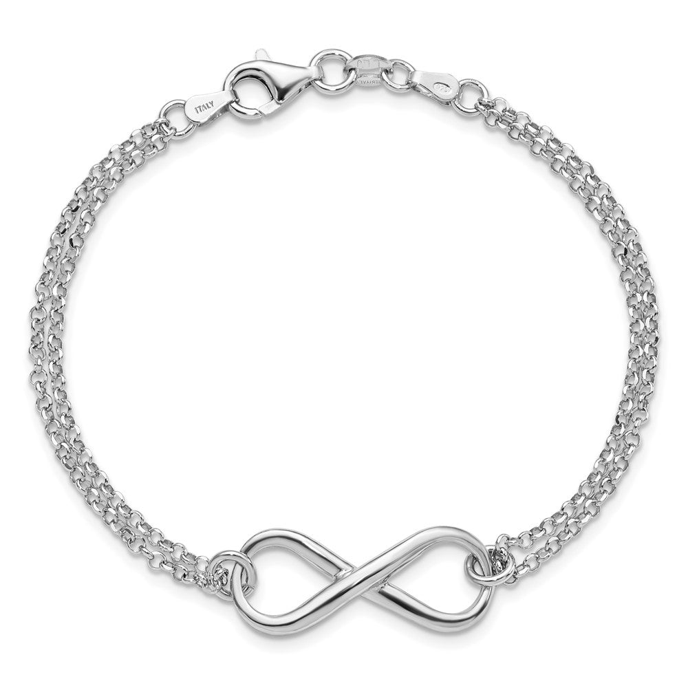 7.5 Zoll Sterlingsilber Unendlichkeit Symbol Armband