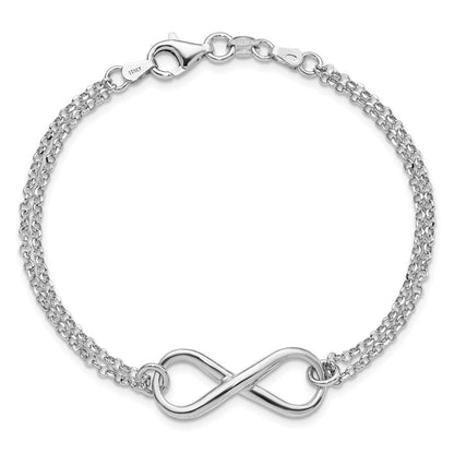 7.5 Zoll Sterlingsilber Unendlichkeit Symbol Armband