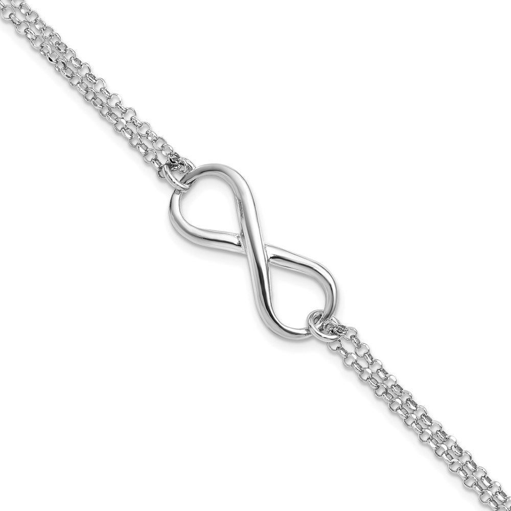 7.5 Zoll Sterlingsilber Unendlichkeit Symbol Armband