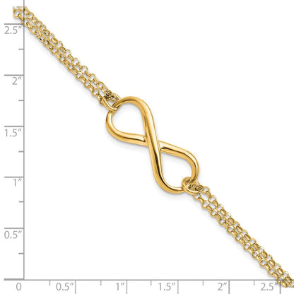 Vergoldet Sterlingsilber Unendlichkeit Symbol Armband