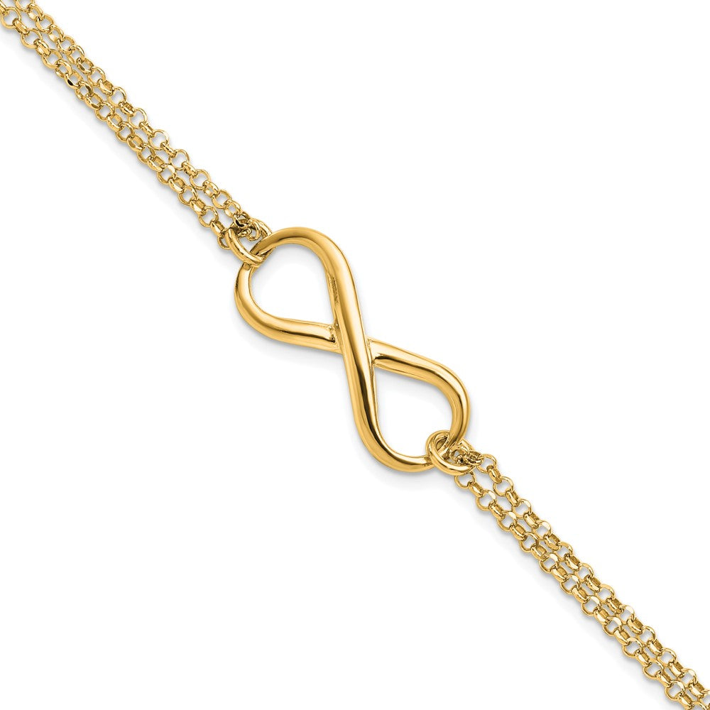 Vergoldet Sterlingsilber Unendlichkeit Symbol Armband