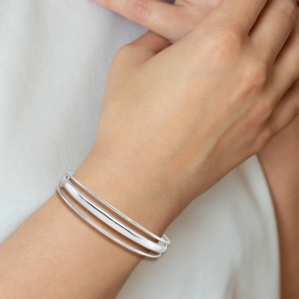 Sterlingsilber Poliert Fantasie Schieber-on Armreif