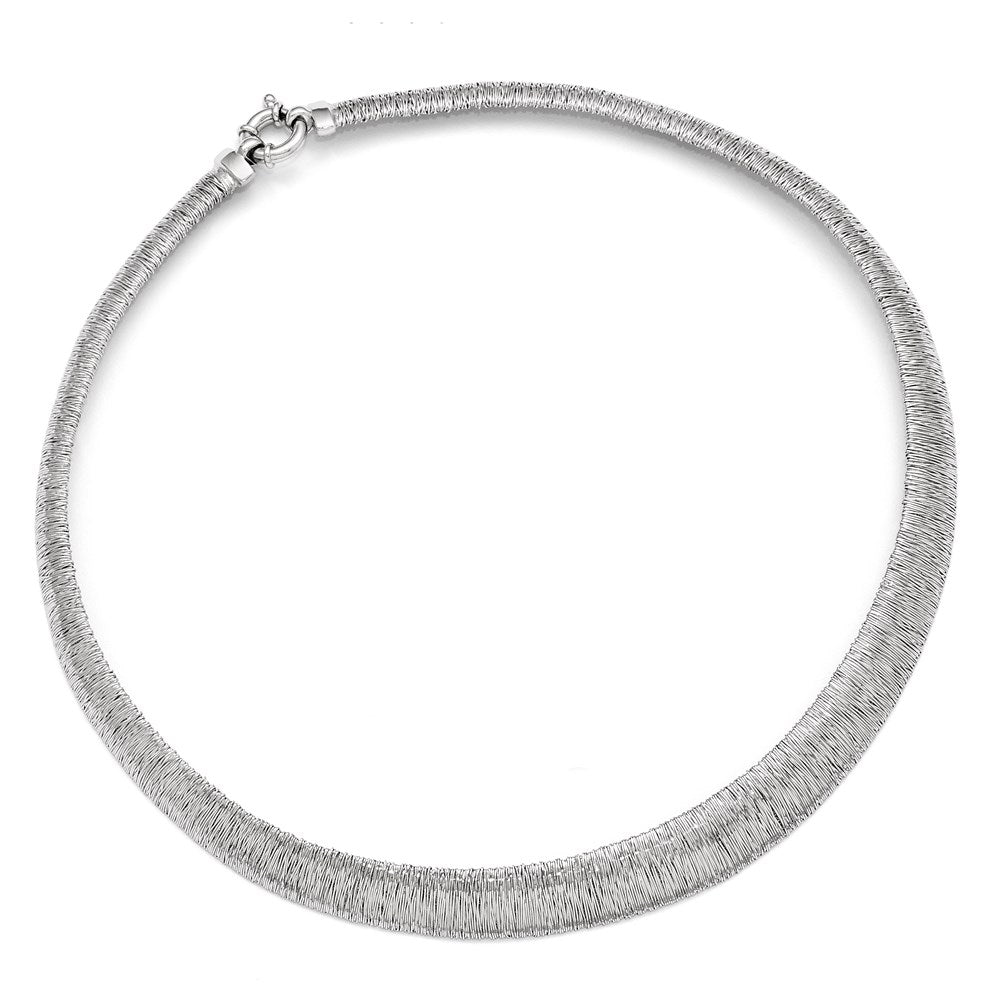 Sterlingsilber Poliert und Strukturiert Abgestuft Neck Kragen