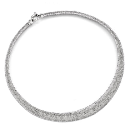 Sterlingsilber Poliert und Strukturiert Abgestuft Neck Kragen