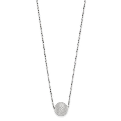 Sterlingsilber Ss Radiant Essence Rhodiniert Poliert/text mit 2 Zoll Verlängerung. Halskette