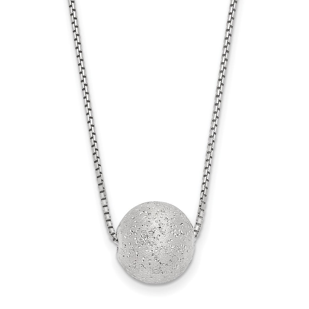 Sterlingsilber Ss Radiant Essence Rhodiniert Poliert/text mit 2 Zoll Verlängerung. Halskette