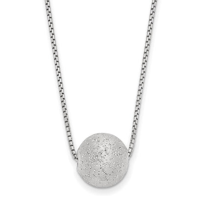 Sterlingsilber Ss Radiant Essence Rhodiniert Poliert/text mit 2 Zoll Verlängerung. Halskette