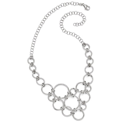 Sterlingsilber Poliert & Diamantiert Fantasieglieder Halskette