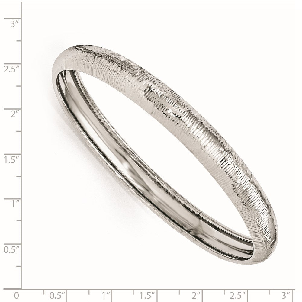 Sterlingsilber Ss Radiant Essence Rhodiniert Diamantiert Schieber auf Armreif