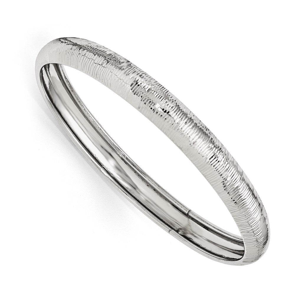 Sterlingsilber Ss Radiant Essence Rhodiniert Diamantiert Schieber auf Armreif