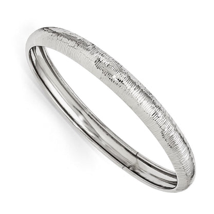 Sterlingsilber Ss Radiant Essence Rhodiniert Diamantiert Schieber auf Armreif