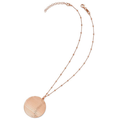 Sterlingsilber Ss Radiant Essence Roséfarben Glanz 24K Platte Neck mit 2 Zoll Verlängerung