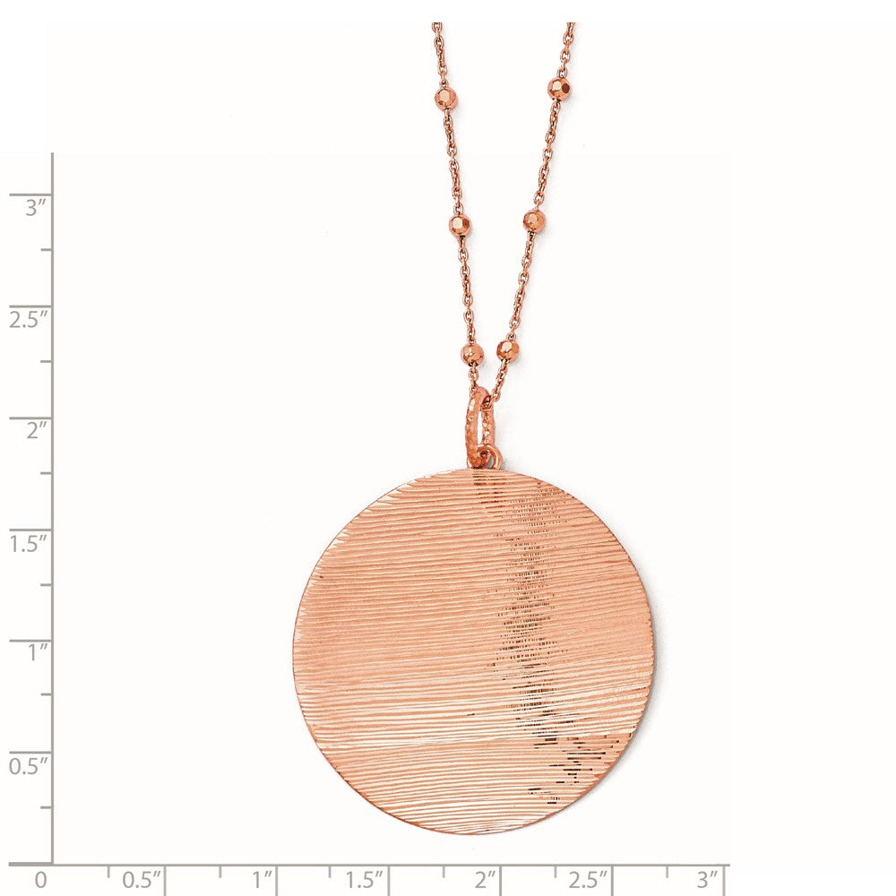 Sterlingsilber Ss Radiant Essence Roséfarben Glanz 24K Platte Neck mit 2 Zoll Verlängerung