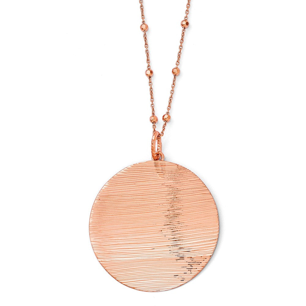 Sterlingsilber Ss Radiant Essence Roséfarben Glanz 24K Platte Neck mit 2 Zoll Verlängerung