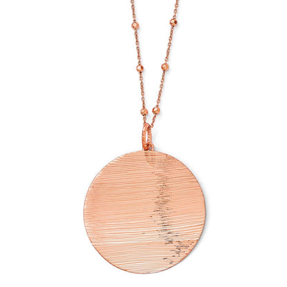 Sterlingsilber Ss Radiant Essence Roséfarben Glanz 24K Platte Neck mit 2 Zoll Verlängerung