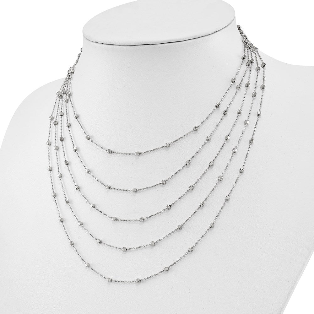 Sterlingsilber Poliert Five Strang Halskette