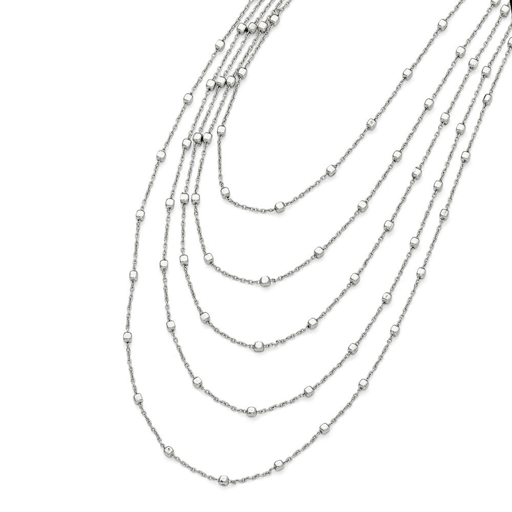 Sterlingsilber Poliert Five Strang Halskette