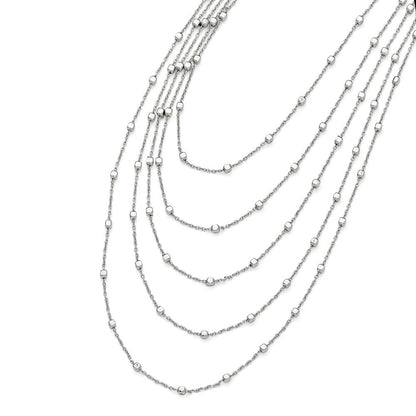 Sterlingsilber Poliert Five Strang Halskette