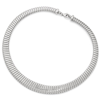 Sterlingsilber Poliert und Strukturiert Halskette