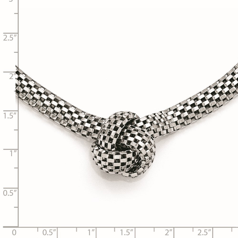 Sterlingsilber Rutheniumbeschichtet Halskette mit 2 Zoll Verlängerung