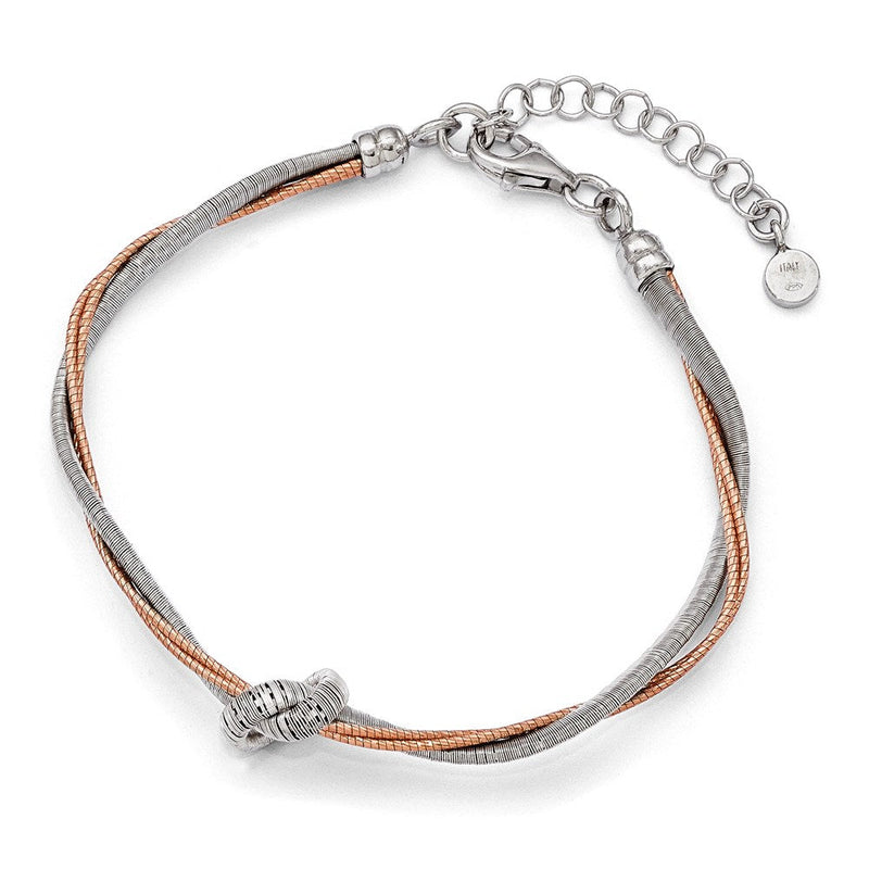 7.5 Zoll Sterlingsilber Rose Vergoldet 7.5 Zoll/1 Zoll Verlängerung Armband